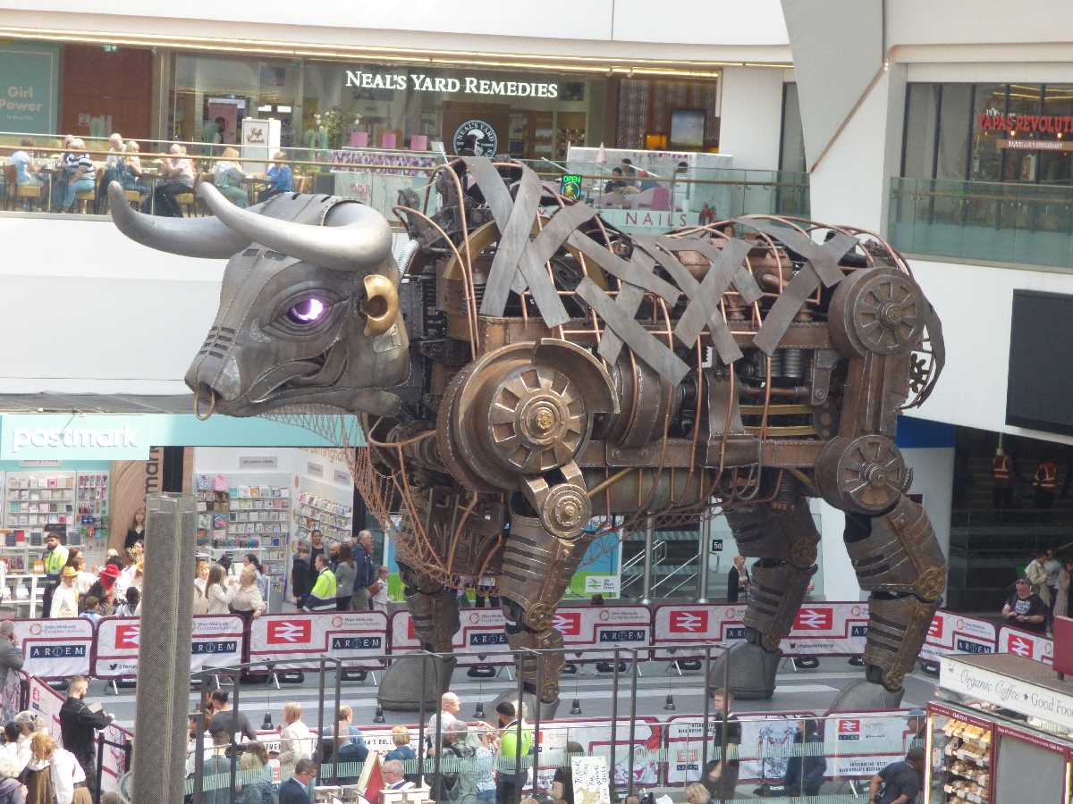 Ozzy Birmingham's Mechanical Bull at Birmingham New Street Station